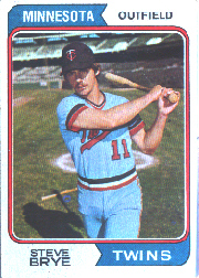 1974 Topps Baseball Cards      232     Steve Brye